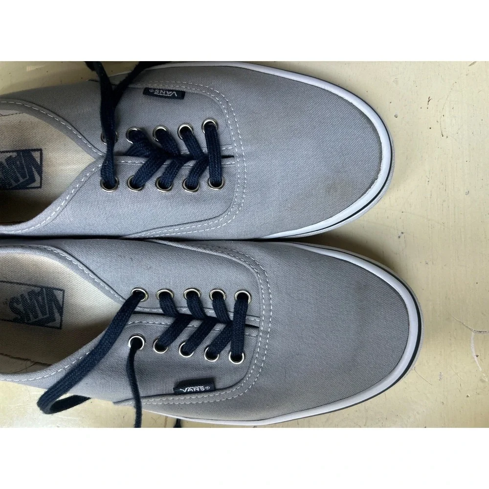 Vans light gray w/ navy laces sneakers men's 10.5